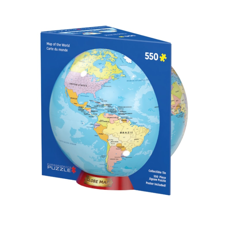 Eurographics Map of the World Tin 550-Piece Puzzle, 8551-5863