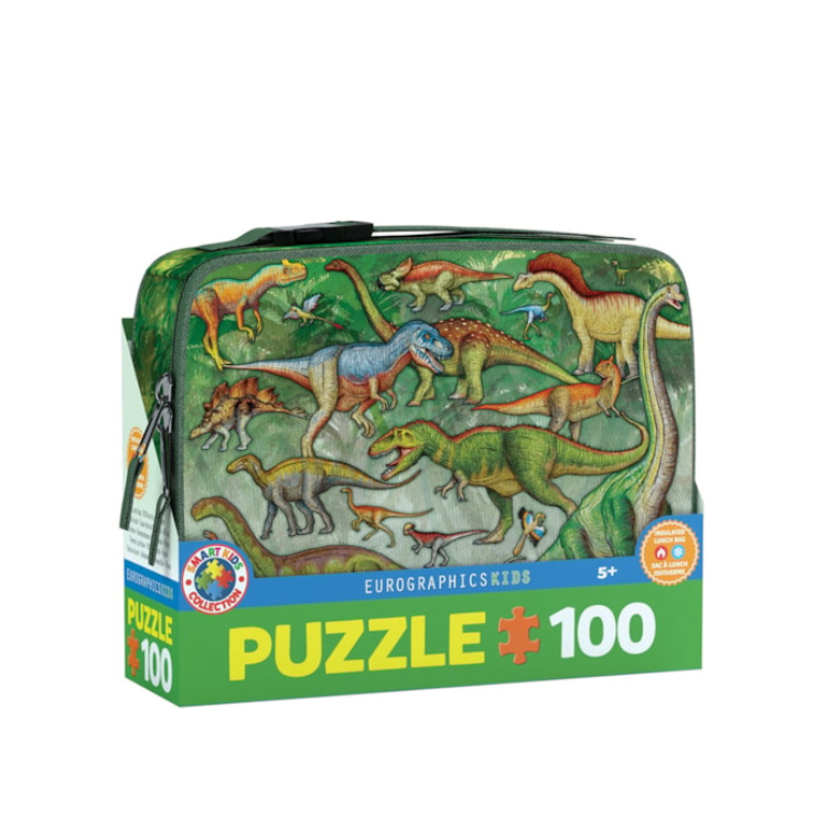 Eurographics Dinosaurs Lunch Bag 100 Puzzle, 9100-0098