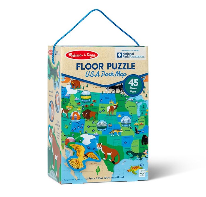 Melissa & Doug National Parks U.S.A. Map Floor Puzzle 45pc, 000772309141