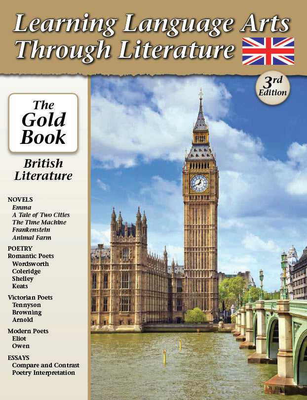 LLATL THE GOLD BOOK - BRITISH LITERATURE HS Skills Set-Commonsense Press, LGoldBritLit3-LGoldBritLitAn-LGBL3Test
