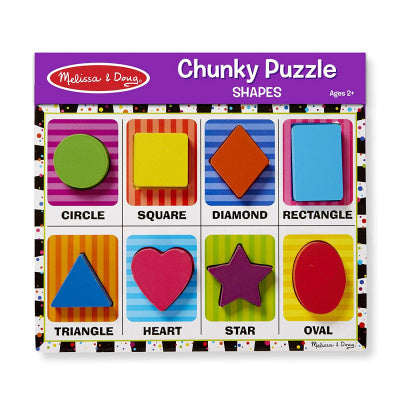 Melissa & Doug Shapes Chunky Puzzle, 000772037303