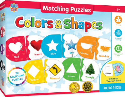 Colors & Shapes Matching Game (40 Piece), 705988119491