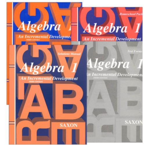 Saxon Algebra 1 Homeschool Kit with Solutions Manual 3rd Edition, 9781600329715