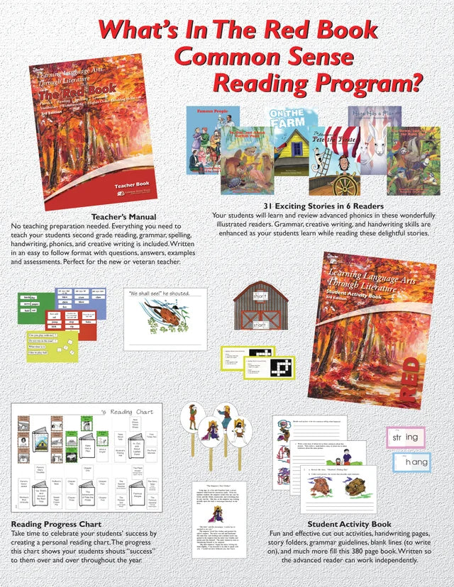 LLATL THE RED BOOK - 2ND Grade Skills Complete Program-Commonsense Press, LRedBox3