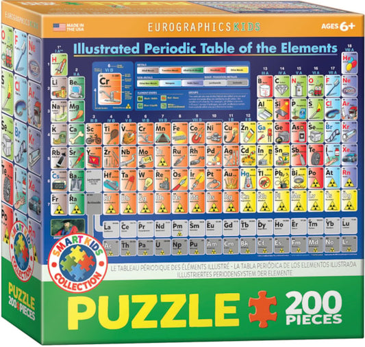 Eurographics Puzzles Illustrated Periodic Table of the Elements 200-Piece Puzzle, 6200-0725