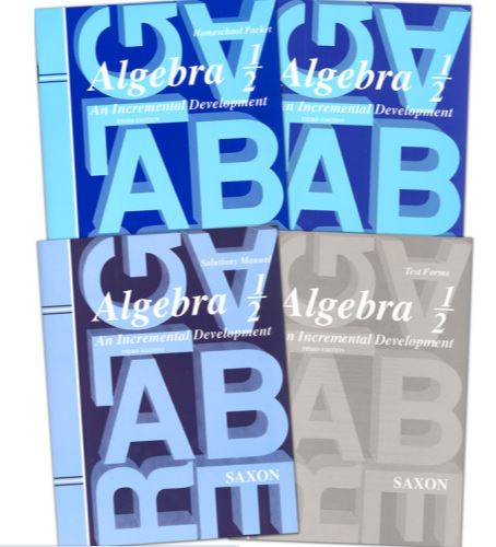 Saxon Algebra 1/2 Homeschool Kit with Solutions Manual 3rd Edition, 9781600329708