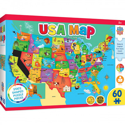 Shaped USA States (60 PC) Puzzle, 705988118159
