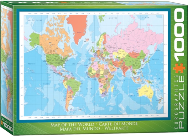 EuroGraphics Map of the World 1000-Piece Puzzle, 6000-1271